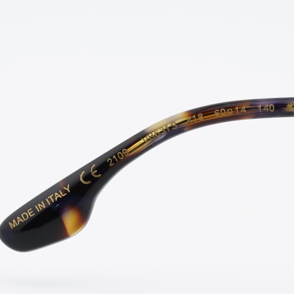 Victoria Beckham VB631S 418 Sunglasses Havana Blue Square Frame, Brown Lenses